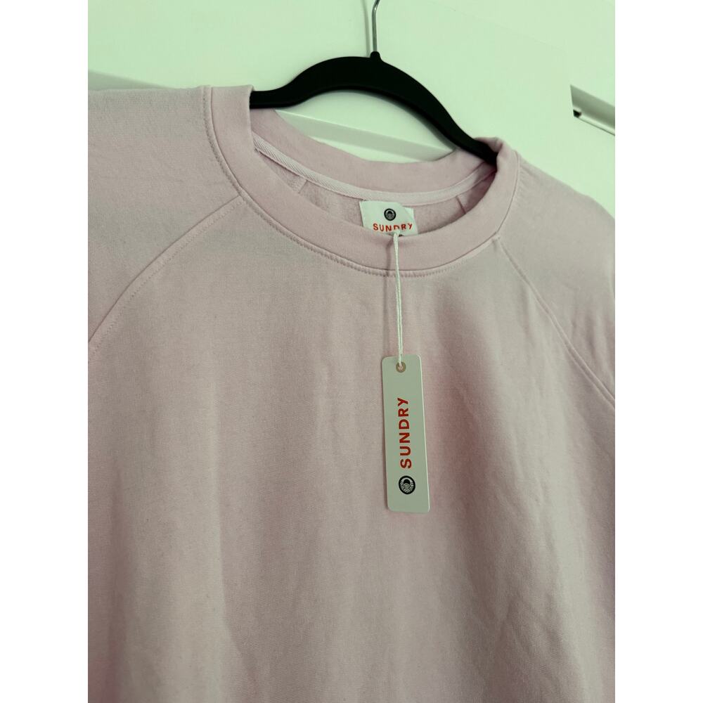 $124 New Sundry Raglan Sweatshirt - Pink - Small - Picture 5 of 10